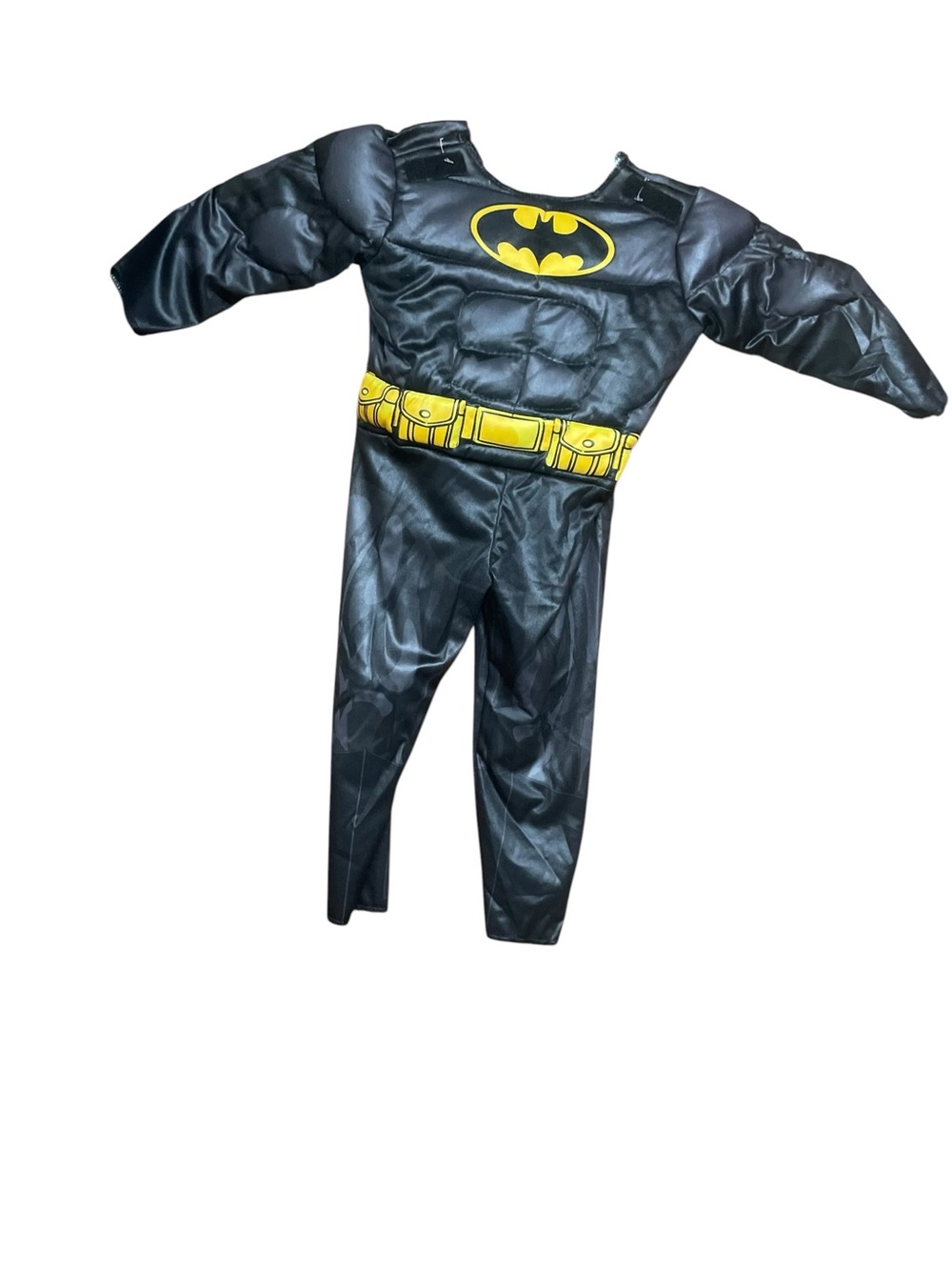 Batman Black and Yellow Padded Muscle Kids Superhero Costume